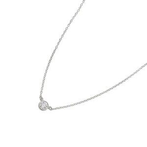 TIFFANY CO. By The Yard Diamond 0.22ct H/VS1/3EX Necklace Platinum 90222248